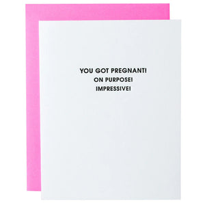 Pregnant On Purpose Greeting Card
