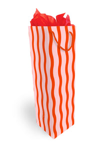 Fussy Stripe Wine Bag