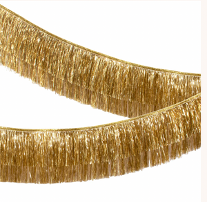 Gold Tinsel Fringe Garland