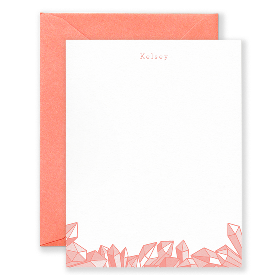 Personalized Gems Social Stationery