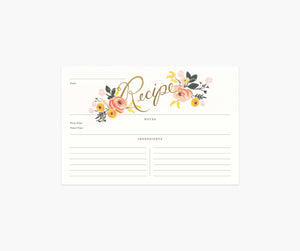 Peony Recipe Cards