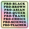 Pro-Black... Die Cut Sticker (Holographic)