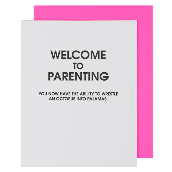 Welcome To Parenting Octopus Pajamas Greeting Card