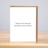Emergency Contact (Letterpress): 4.125” x 5.5”