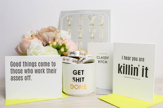 Good Things Come To Those Who Work Their Asses Off - Grad | Congrats - Motivational Card