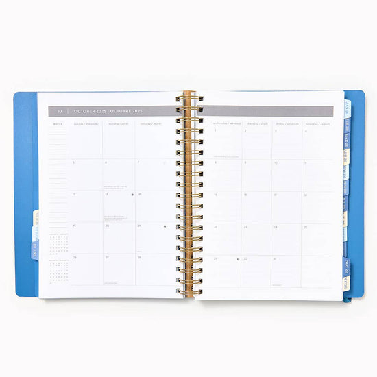 25-26 Paper Source Blue Lilies Weekly Desk Planner