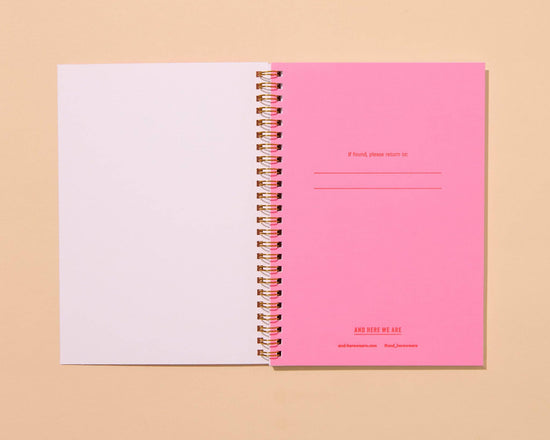 Modern Trendy Letterpress A5 Spiral Notebook — Sardine Fish