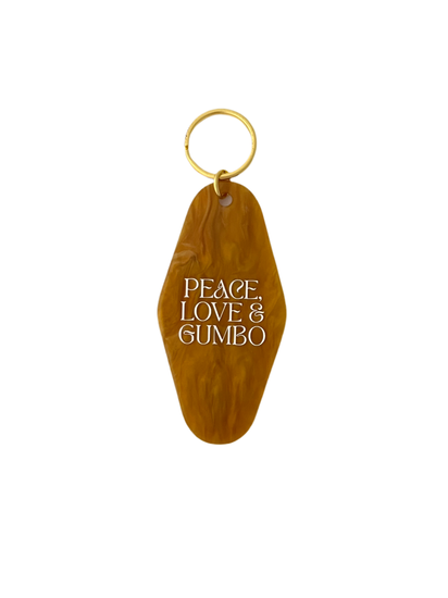 Peace, Love & Gumbo Keychain
