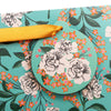 Retro Floral Aqua – Gift Bags – Large Tote