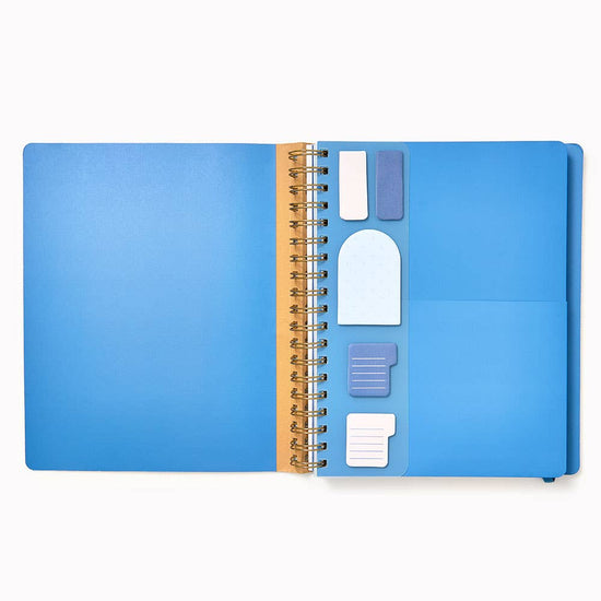 25-26 Paper Source Blue Lilies Weekly Desk Planner