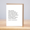 No Clue Birthday (Letterpress)