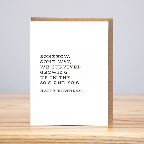 80's and 90's Birthday (Letterpress)
