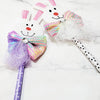 Rainbow Sequin Bow Easter Bunny Pen