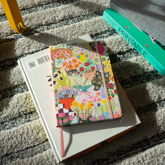 Wild Garden Soft Touch Hardbound Layflat Notebook Journal