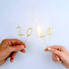 Mini 4" Gold Number Sparkler Wand Card - Singles: Mini Gold Number - Star