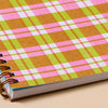 Classic Letterpress A5 Spiral Notebook— Gingham Plaid Picnic