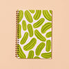 Modern Colorful Summer Letterpress Spiral Notebook — Pickle