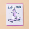 Baby on Board Skateboard Letterpress Baby Pregnancy Card- Made in USA