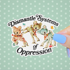 Dismantle Systems of Oppression Kitsch Sticker, Retro Deer: 3”