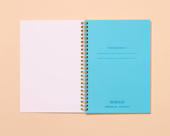 Classic Letterpress A5 Spiral Notebook— Gingham Plaid Picnic