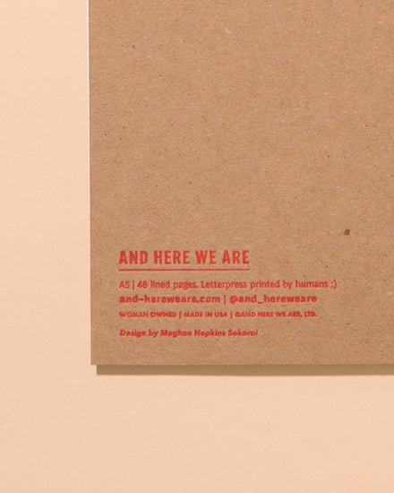 Modern Trendy A5 Spiral Letterpress Notebook— Olive Pattern