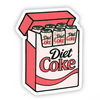 Diet Coke Pack Sticker – Retro Six-Pack Design