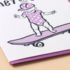 Baby on Board Skateboard Letterpress Baby Pregnancy Card- Made in USA
