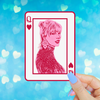 Taylor Swift Sticker, Queen of Hearts, Swiftie Gifts: Glittery