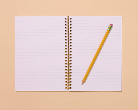 Modern Summer Letterpress Spiral Notebook — Hot Dog Pattern