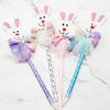 Rainbow Sequin Bow Easter Bunny Pen