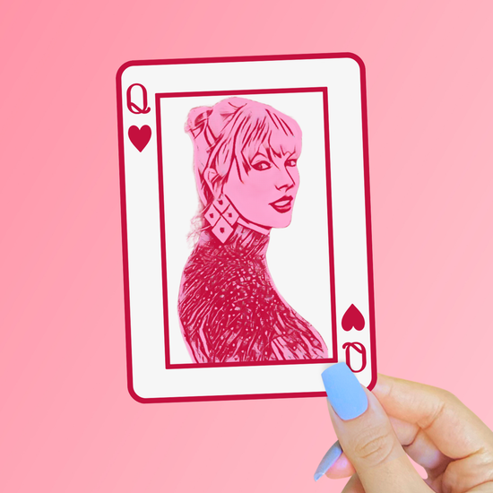 Taylor Swift Sticker, Queen of Hearts, Swiftie Gifts: Glittery