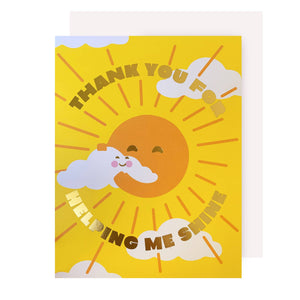 Thank You for Helping Me Shine Friendship Card: Single