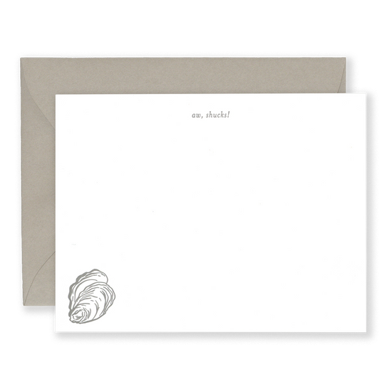 Aw, Shucks! Oyster Stationery Set