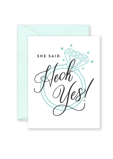 She Said Heck Yes Greeting Card