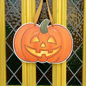 Jack-o-Lantern Door Hanger
