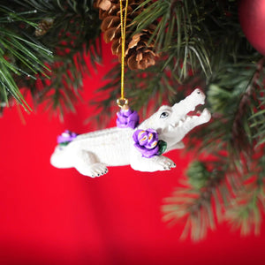White Alligator Ornament