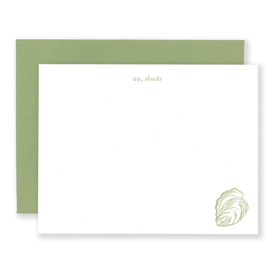 Aw, Shucks! Oyster Stationery Set