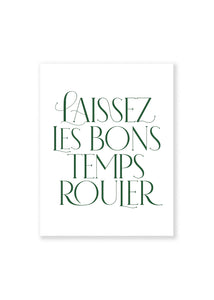 Laissez Les Bons Temps Rouler Serif Postcard