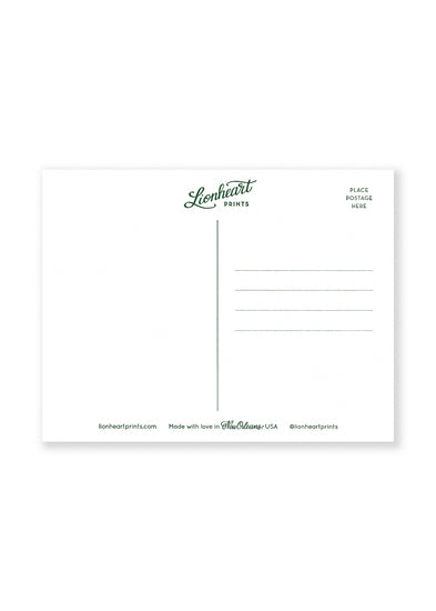 Laissez Les Bons Temps Rouler Serif Postcard