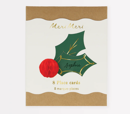 Holly Honeycomb Place Cards