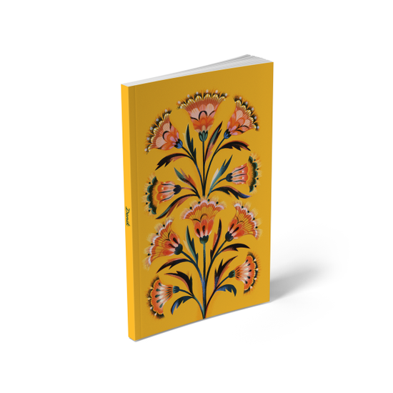 Golden Floral Soft Touch Classic Layflat Journal Notebook