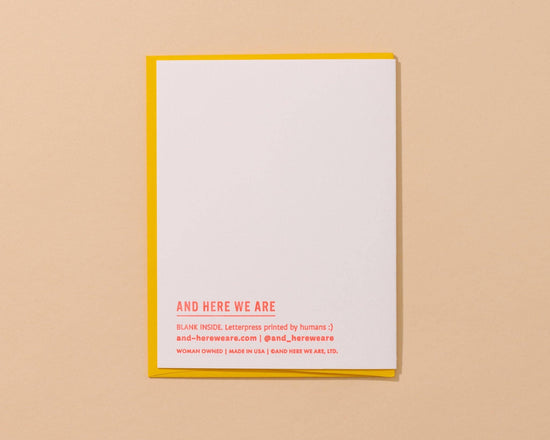 Happy Birthday Hottie Letterpress Card - Hot Dog- Made in USA