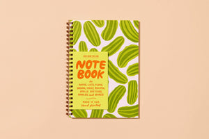 Modern Colorful Summer Letterpress Spiral Notebook — Pickle