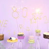 Mini 4" Gold Number Sparkler Wand Card - Singles: Mini Gold Number - Heart