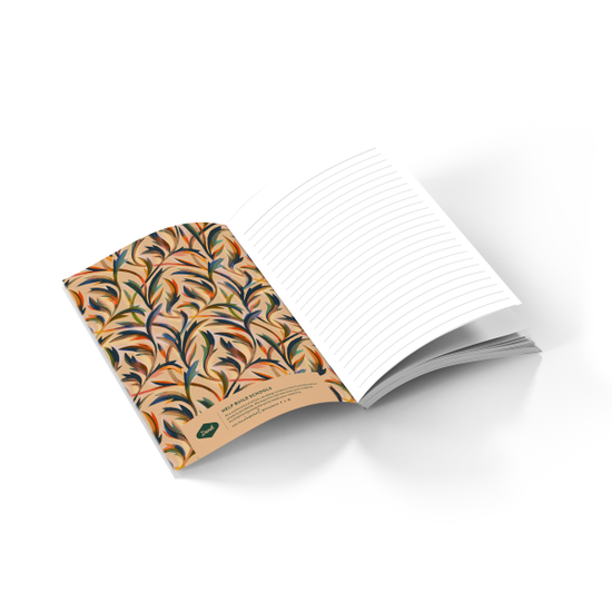 Golden Floral Soft Touch Classic Layflat Journal Notebook
