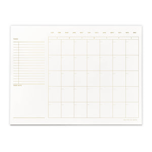 Open Dated Desk Calendar in White