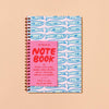 Modern Trendy Letterpress A5 Spiral Notebook — Sardine Fish