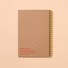 Modern Trendy Letterpress A5 Spiral Notebook — Sardine Fish