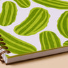 Modern Colorful Summer Letterpress Spiral Notebook — Pickle
