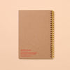 Modern Trendy A5 Spiral Letterpress Notebook— Olive Pattern